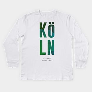 Cologne City typography Kids Long Sleeve T-Shirt